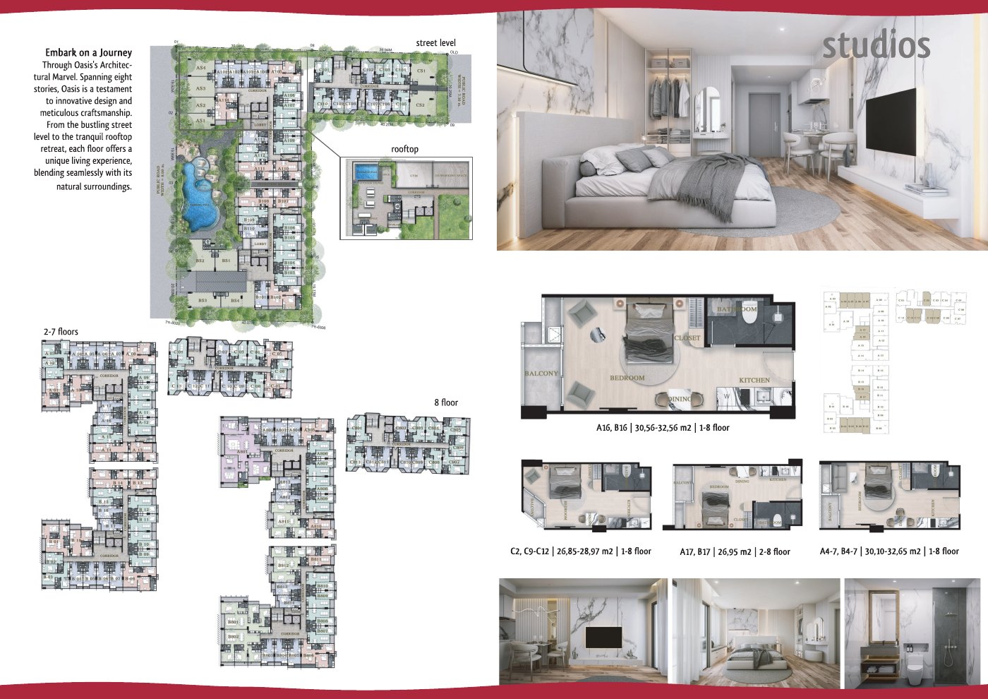 Oasis Pratumnak Studio homes plans